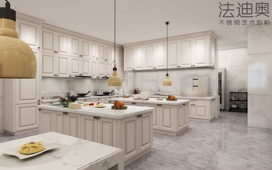 Custom Luxury Design Elegant Classic And Modern Durable Stainless Steel Kitchen By Fadior