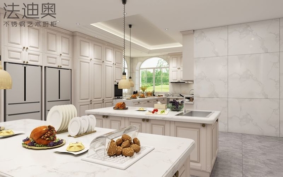 Custom Luxury Design Elegant Classic And Modern Durable Stainless Steel Kitchen By Fadior
