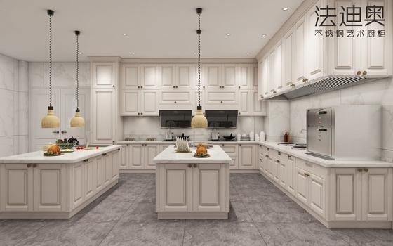 Custom Luxury Design Elegant Classic And Modern Durable Stainless Steel Kitchen By Fadior
