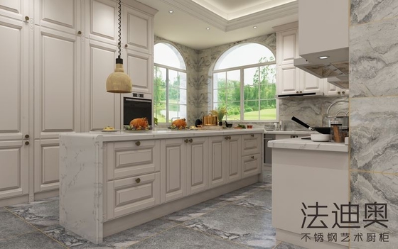 Custom Luxury Design Elegant Classic And Modern Durable Stainless Steel Kitchen By Fadior