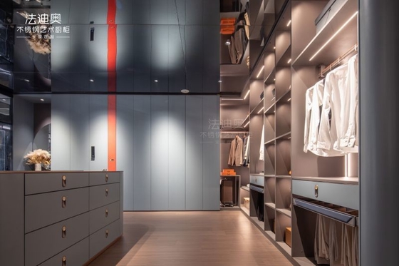 Comfort Stainless Steel Smart Walk In Closet Luxurious Easy Clean