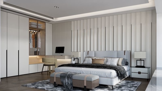 Modern Minimalist Stainless Steel Wardrobe With Suspended Desk